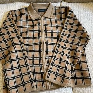 Bridgestone collection Large women’s wool zip up cardigan